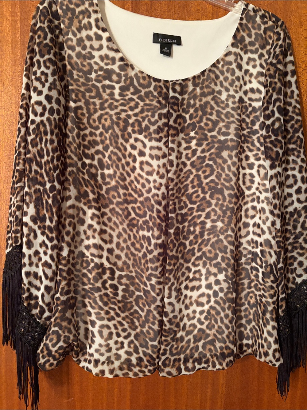 B-Design Leopard Print Women’s Blouse in Brown